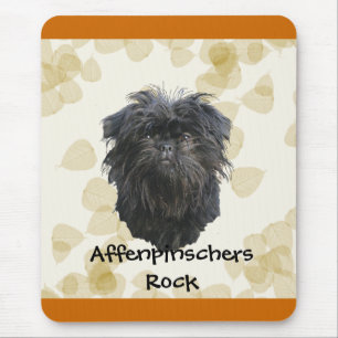 Affenpinscher TAN verlässt Motiff Mousepad