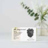 Affenpinscher TAN verlässt Motiff Visitenkarte (Stehend Vorderseite)