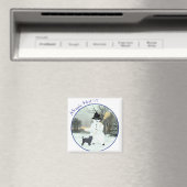 Affenpinscher und Snowman Magnet (In Situ (Geschirrspüler))