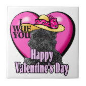 Affenpinscher Valentinstag Fliese (Vorderseite)