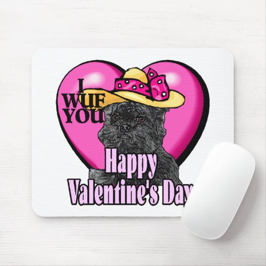 Affenpinscher Valentinstag Mousepad (Mit Mouse)
