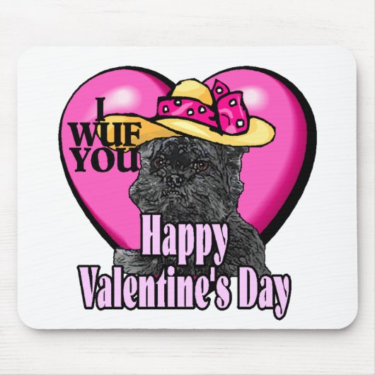 Affenpinscher Valentinstag Mousepad (Vorne)