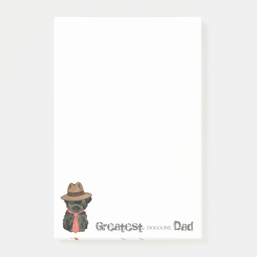 Affenpinscher Vater Post-it Klebezettel (Vorderseite)