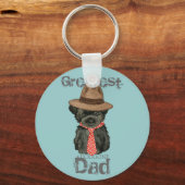 Affenpinscher Vater Schlüsselanhänger (Vorderseite)