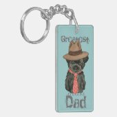 Affenpinscher Vater Schlüsselanhänger (Vorderseite links)