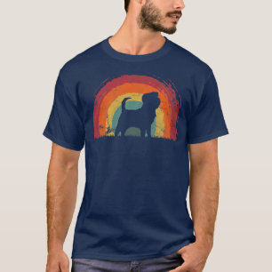 Affenpinscher Vintager Regenbogen Hunde Männer Fra T-Shirt