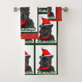 Affenpinscher Weihnachten Badhandtuch Set