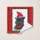 Affenpinscher Weihnachten Badhandtuch Set (Waschlappen)