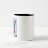Affenpinscher Weihnachtsdesign Zweifarbige Tasse (Mittel)