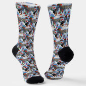 Affenpinscher Weihnachtsfest Schneeszene Socken (Gewinkelt)