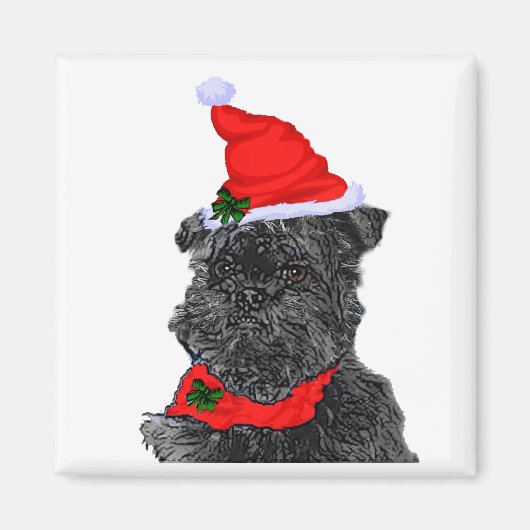 Affenpinscher Weihnachtsgeschenke Magnet (Vorne)