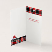 Affenpinscher Weihnachtshund mit Holiday Kariert (Innenseite)