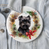 Affenpinscher Weihnachtskreide Button (Beispiel)
