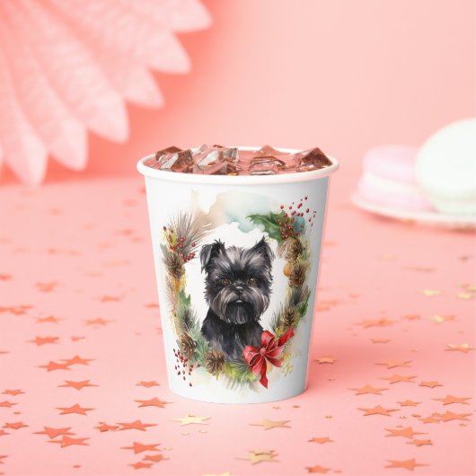 Affenpinscher Weihnachtskreide Pappbecher (Insitu)