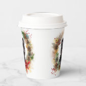 Affenpinscher Weihnachtskreide Pappbecher (Links)