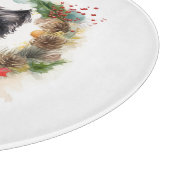 Affenpinscher Weihnachtskreide Schneidebrett (Ecke)