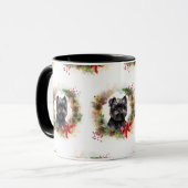 Affenpinscher Weihnachtskreide Tasse (Vorderseite Links)