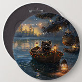 Affenpinscher Weihnachtsreise Button (Vorne & Hinten)