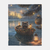 Affenpinscher Weihnachtsreise Fleecedecke (Vorderseite)