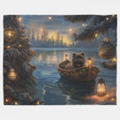 Affenpinscher Weihnachtsreise Fleecedecke (Vorderseite (Horizontal))