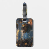 Affenpinscher Weihnachtsreise Gepäckanhänger (Rückseite vertikal)