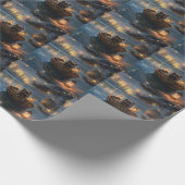 Affenpinscher Weihnachtsreise Geschenkpapier (Ecke)