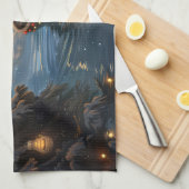 Affenpinscher Weihnachtsreise Geschirrtuch (Viertel Falte)