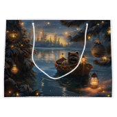 Affenpinscher Weihnachtsreise Große Geschenktüte (Vorderseite)