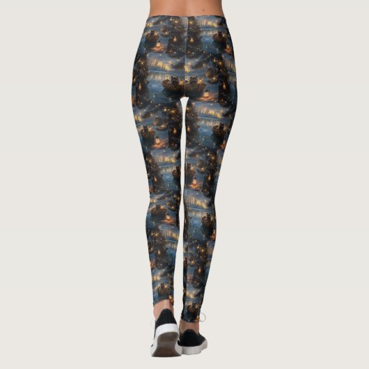 Affenpinscher Weihnachtsreise Leggings (Rückseite)