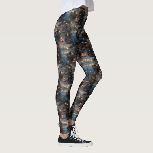 Affenpinscher Weihnachtsreise Leggings (Rechts)