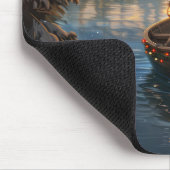 Affenpinscher Weihnachtsreise Mousepad (Ecke)