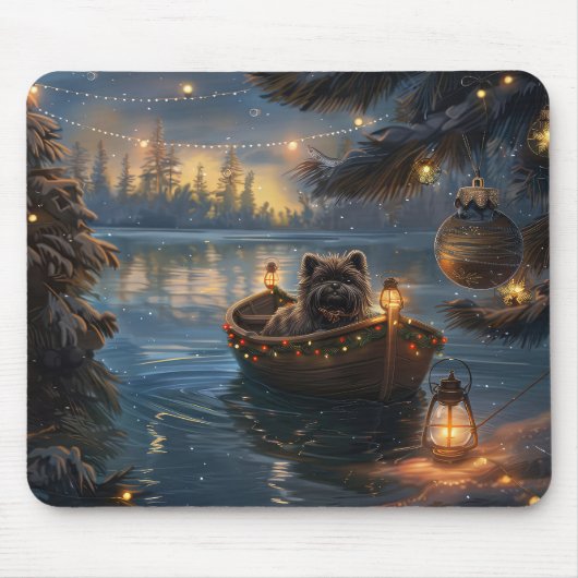 Affenpinscher Weihnachtsreise Mousepad (Vorne)