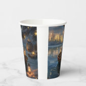 Affenpinscher Weihnachtsreise Pappbecher (Links)