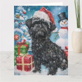 Affenpinscher Winter Wonderland Weihnachtsfreude Karte (Vorderseite)