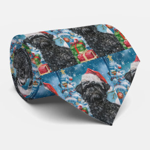 Affenpinscher Winter Wonderland Weihnachtsfreude Krawatte