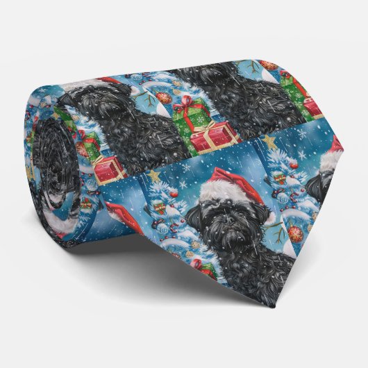 Affenpinscher Winter Wonderland Weihnachtsfreude Krawatte (Gerollt)