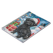 Affenpinscher Winter Wonderland Weihnachtsfreude Notizblock (Linke Seite)