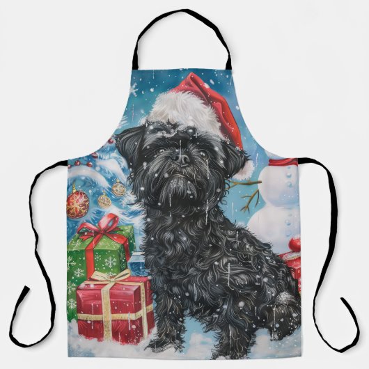Affenpinscher Winter Wonderland Weihnachtsfreude Schürze (Vorderseite)