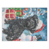 Affenpinscher Winter Wonderland Weihnachtsfreude Tischdecke (Vorderseite (Horizontal))