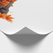 Affenpinscher With Heart Made Of Autumn Leaves Geschenkpapier (Ecke)