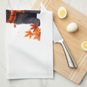 Affenpinscher With Heart Made Of Autumn Leaves Geschirrtuch (Viertel Falte)