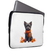 Affenpinscher With Heart Made Of Autumn Leaves Laptopschutzhülle (Vorne Rechts)