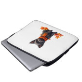 Affenpinscher With Heart Made Of Autumn Leaves Laptopschutzhülle (Vorne Knopf)