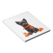 Affenpinscher With Heart Made Of Autumn Leaves Notizblock (angewinkelt)