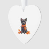 Affenpinscher With Heart Made Of Autumn Leaves Ornament (Vorderseite)