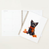 Affenpinscher With Heart Made Of Autumn Leaves Planer (Anzeige)