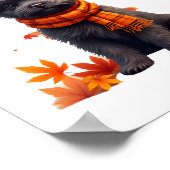 Affenpinscher With Heart Made Of Autumn Leaves Poster (Ecke)
