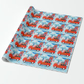 Affenpinschers Dog in Christmas Delivery Truck Geschenkpapier (Ungerollt)