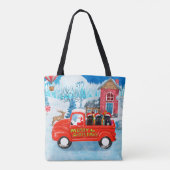 Affenpinschers Dog in Christmas Delivery Truck Tasche (Rückseite)
