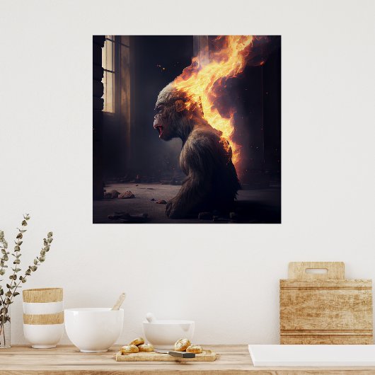 Affenposter Poster (Küche)